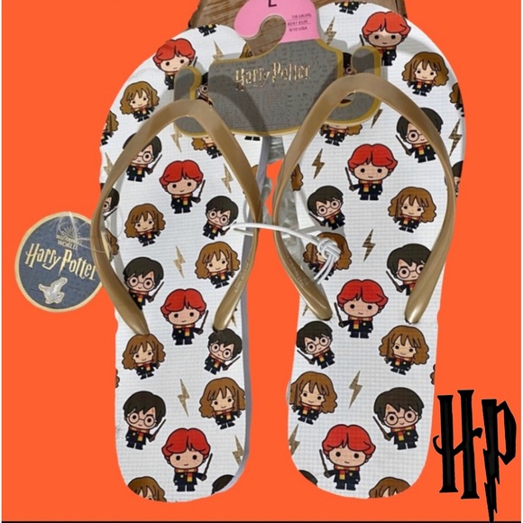 NWT Harry Potter Flip Flops, Size Large - Picture 6 of 6